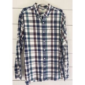 Hawker Rye Multicolor Plaid Long Sleeve Stretch Shirt Men's Size XL